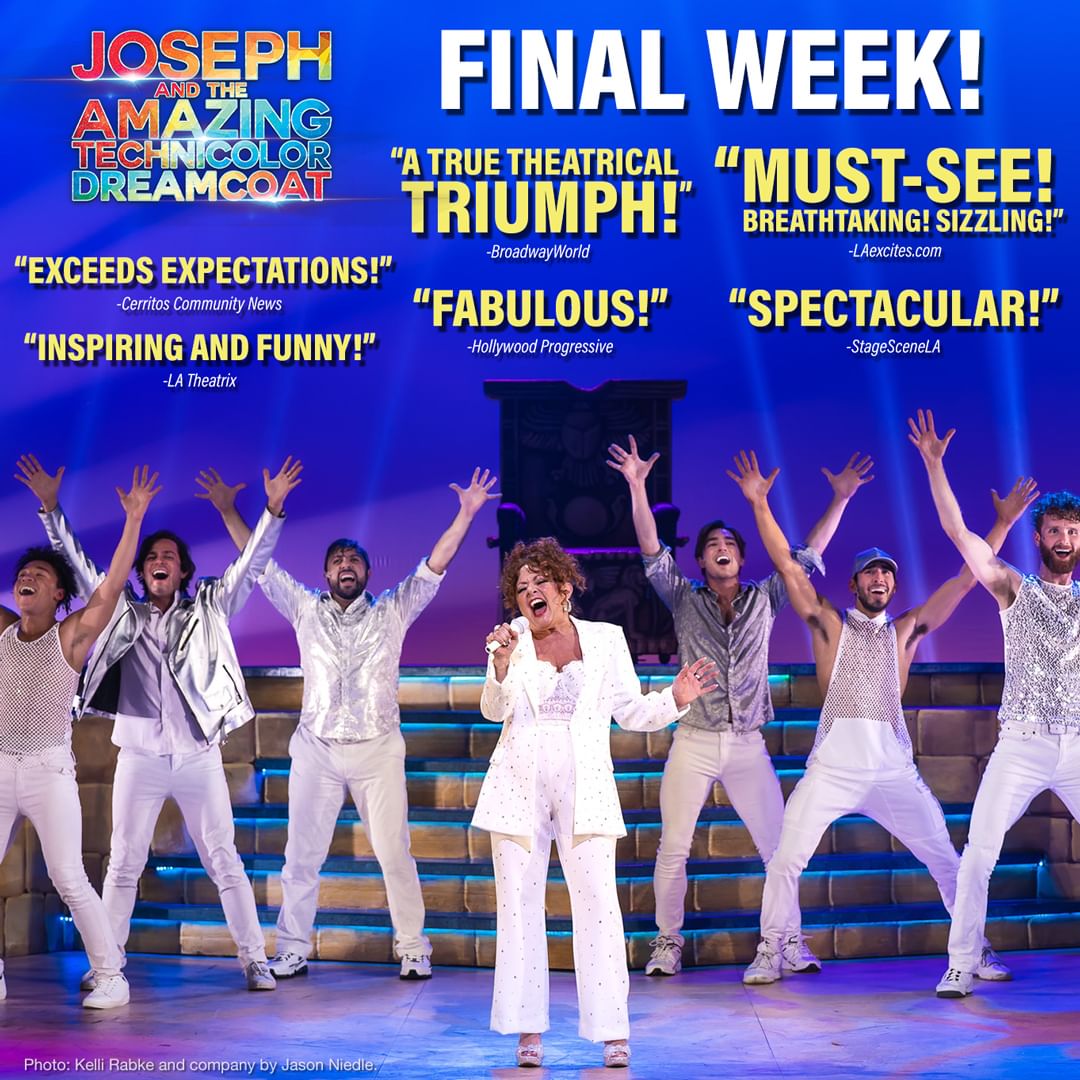 AdrienneAMorrow's tweet photo. It's the final week to see "one of the best parties you’ll have been to at a theatre!" 
.
#Joseph @LaMiradaTheatre @McCoyRigbyEnt #musicaltheatre #gogogojoe  #theatre https://t.co/02NSjksYDh
