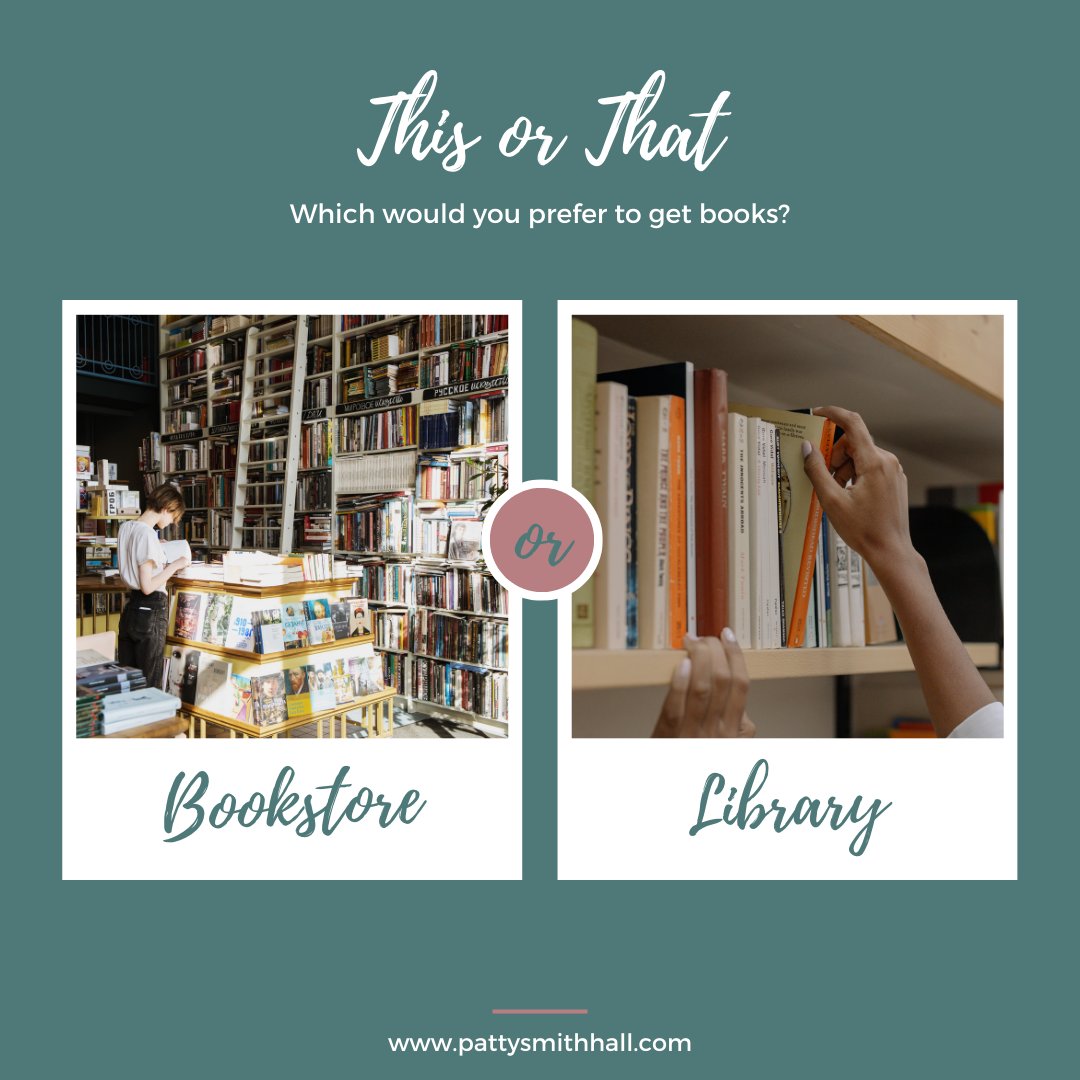 Where do you prefer to get your books from......

A Bookstore or a Library?

#thisorthat #bookstore #library #reader #booksbooksbooks #bookcollector