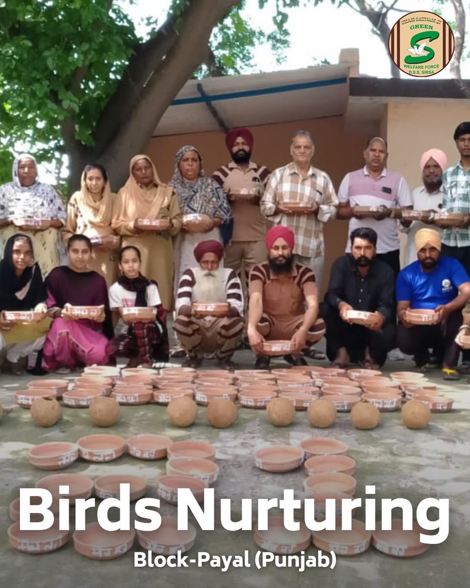 When we do good to others, our good happens automatically. In return, the Lord blesses🙌 us with immense peace and happiness. Grateful to Saint Gurmeet Ram Rahim Ji for inculcating such habits in millions that they keep water💧 & food to save the lives of birds🐦. 
#SummerCare