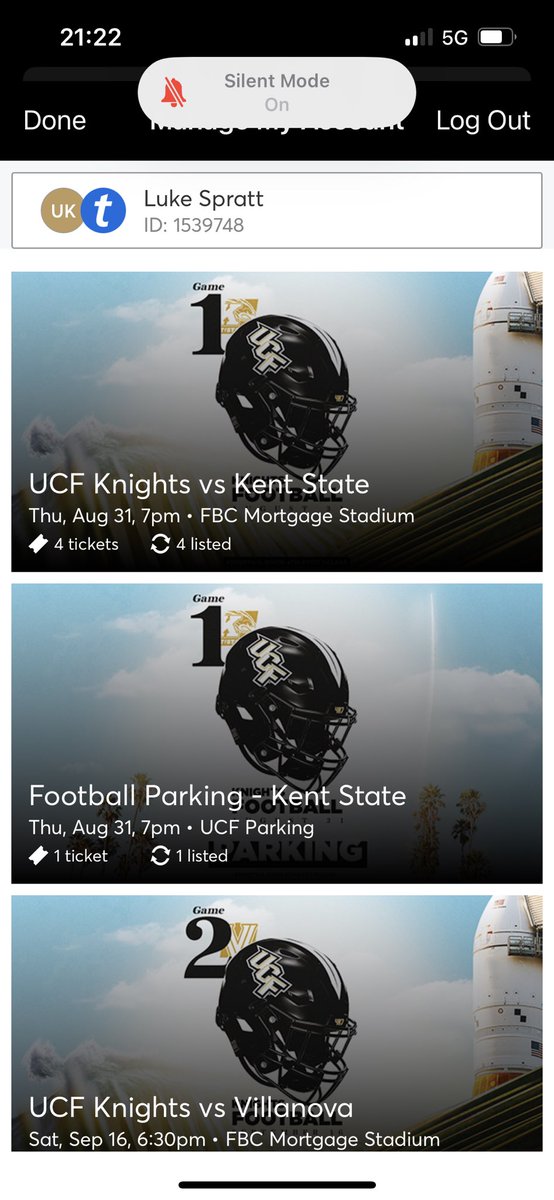 knighthandluke's tweet photo. Have a couple seats for games available as well as parking. Cross listed. Two sets of aisle seats!

Section 134, Row 14 1-2 and Row 15 1-2

Kent St- $45 per
Villanova- $65 per
West Virginia- $120 per

Parking for each of those games, Garage C $35

#ucf #ucffootball #ucfgames https://t.co/qNXoMW0OJk