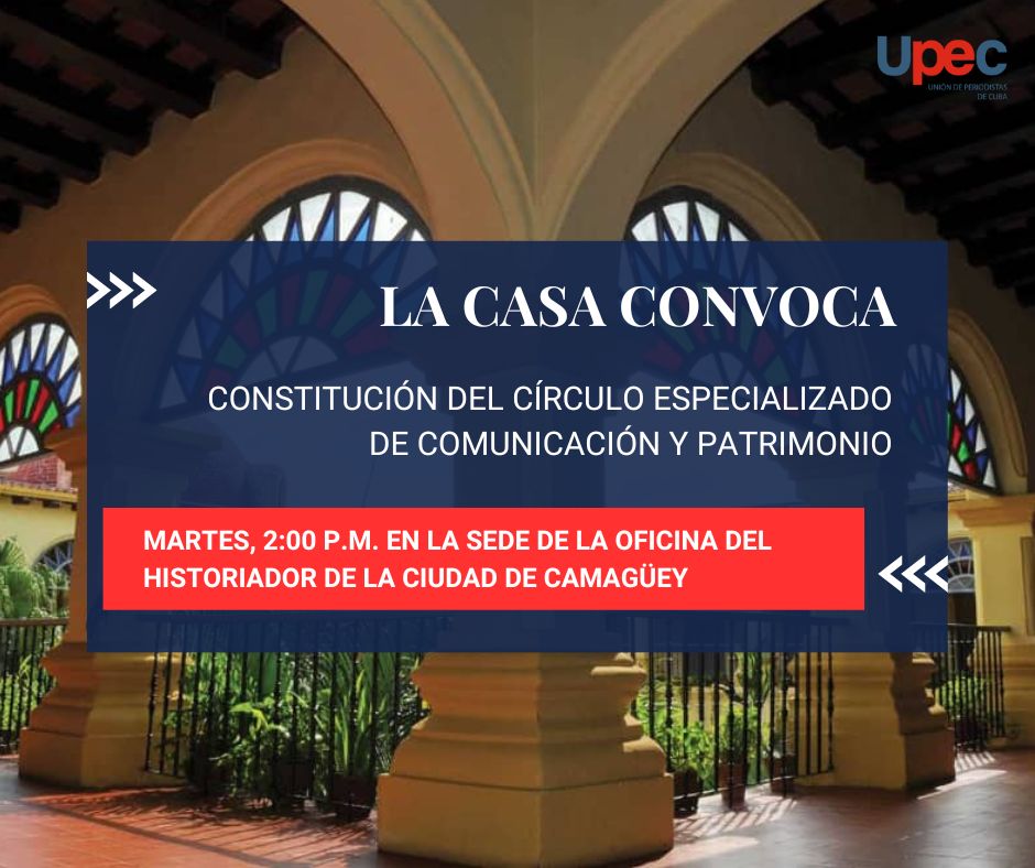 📢Mañana a las 2:00 p.m. se constituirá el Círculo Especializado de Comunicación y Patrimonio, primero en 🇨🇺 de su tipo.
En el encuentro, el director de la OHCC brindará información sobre el aniversario 510 de la fundación de la villa y se realizará una importante convocatoria.