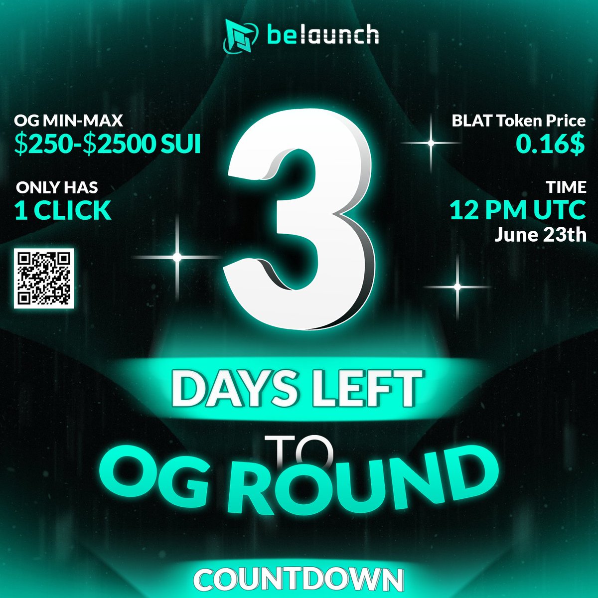 🚀 Exciting Announcement: Only 3 Days Left to OG Round of BeLaunch! 🎉

Attention all BeLaunch enthusiasts and loyal community members! We are thrilled to announce that the highly anticipated OG Round is just around the corner. Get ready for an exclusive opportunity