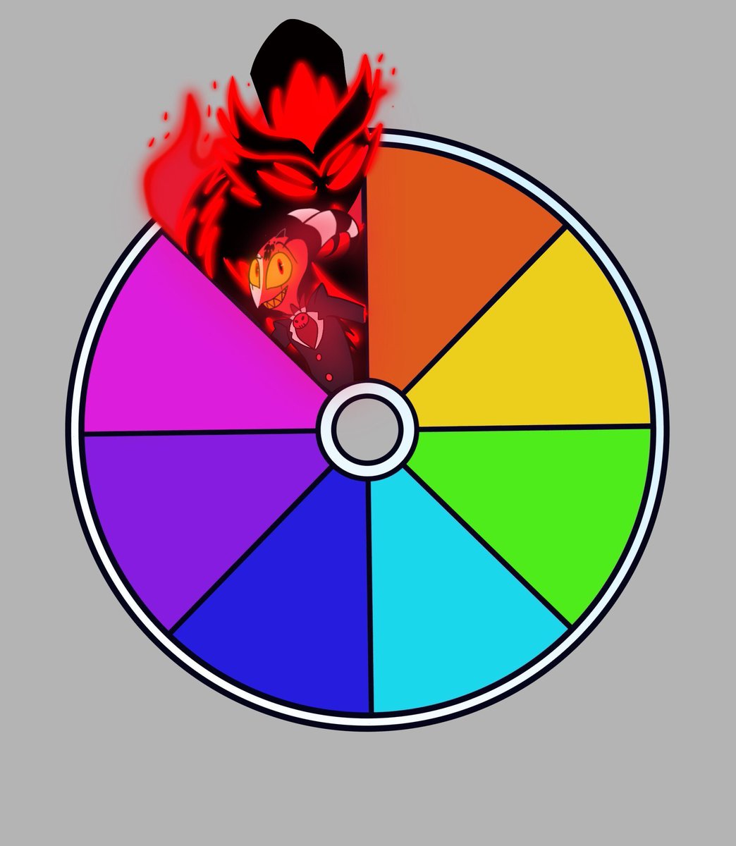Added Blitzø and demon Stolas to the red section of the wheel!!! Next, comment below any orange animated characters for me to add to the orange part of the wheel!!!