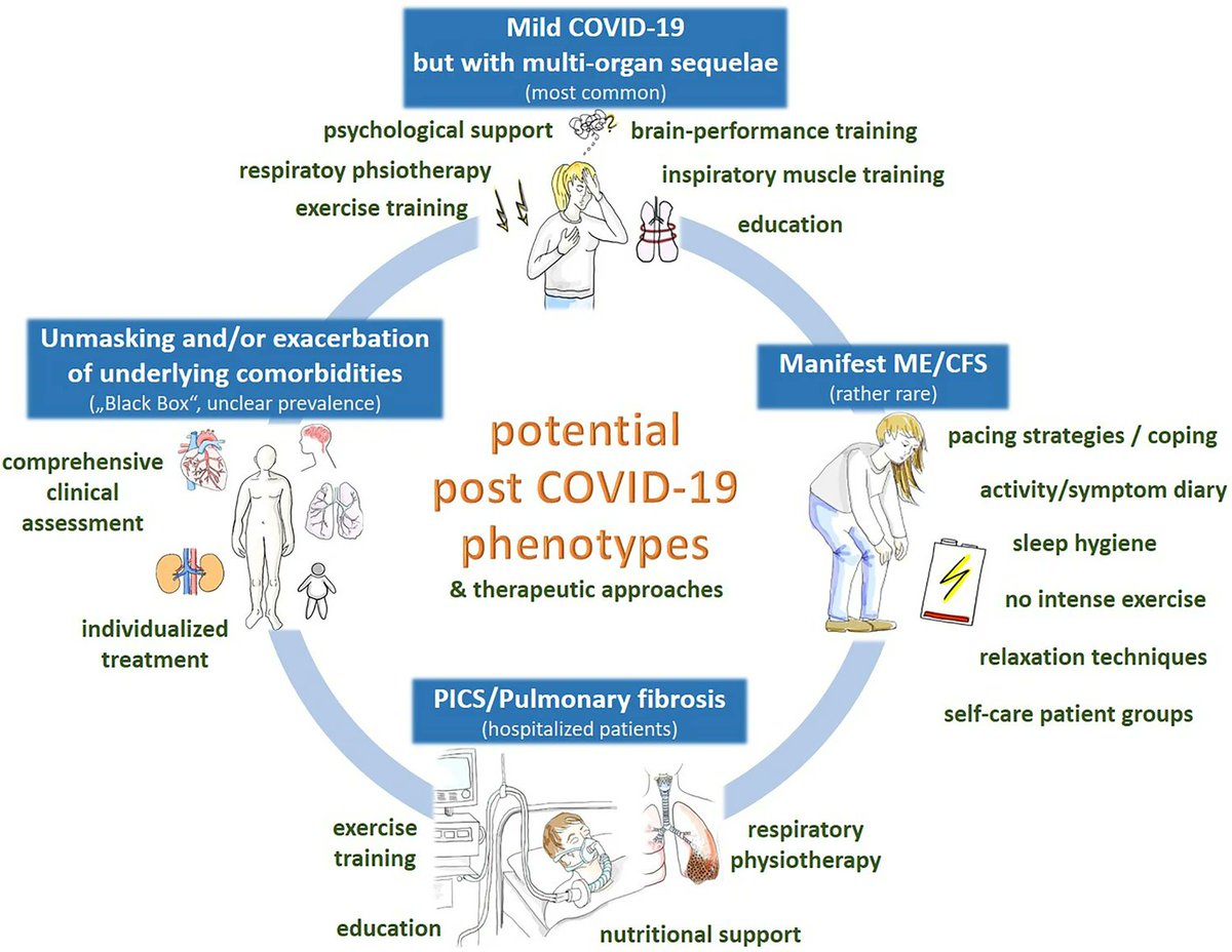 Good to see nuance like this from rehab professionals (though not convinced ME/#CFS is 'rather rare' in #LongCovid)

'Rehabilitative interventions in patients with persistent #postCOVID19 symptoms—a review of recent advances & future perspectives'

link.springer.com/article/10.100…

#MEcfs