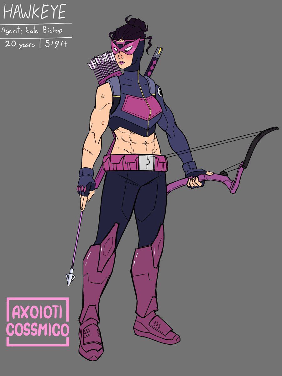 axolotl_cos5's tweet photo. I also did the second Hawkeye, Kate Bishop.  She was initially a vigilante who fought against organized crime, but a year ago SHIELD recruited her https://t.co/2QDOp5FGPD