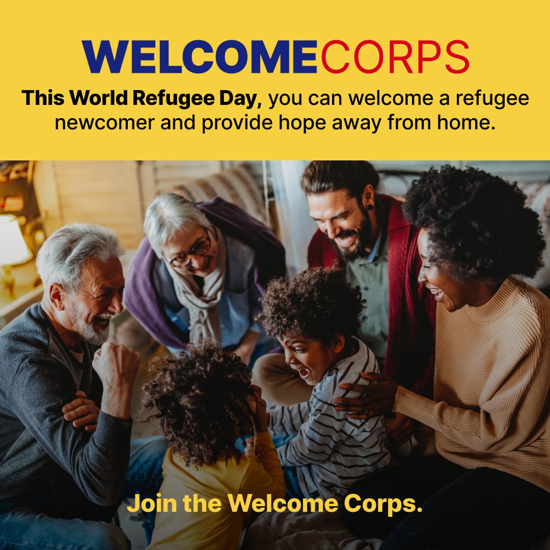 Welcome.US (@welcomeus) on Twitter photo As we approach World Refugee Day, we're reminded of the strength and resilience of millions of families forced to leave their homes for safety.
Join the <a href="/WelcomeCorps/">Welcome Corps</a>
Together, we can create a welcoming and inclusive nation for all. Learn more at welcomecorps.org. As we approach World Refugee Day, we're reminded of the strength and resilience of millions of families forced to leave their homes for safety.
Join the <a href="/WelcomeCorps/">Welcome Corps</a>
Together, we can create a welcoming and inclusive nation for all. Learn more at welcomecorps.org.