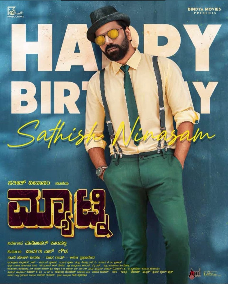 #Maitnee Birthday Poster of @SathishNinasam 

Happy Birthday #SathishNinasam Avare.