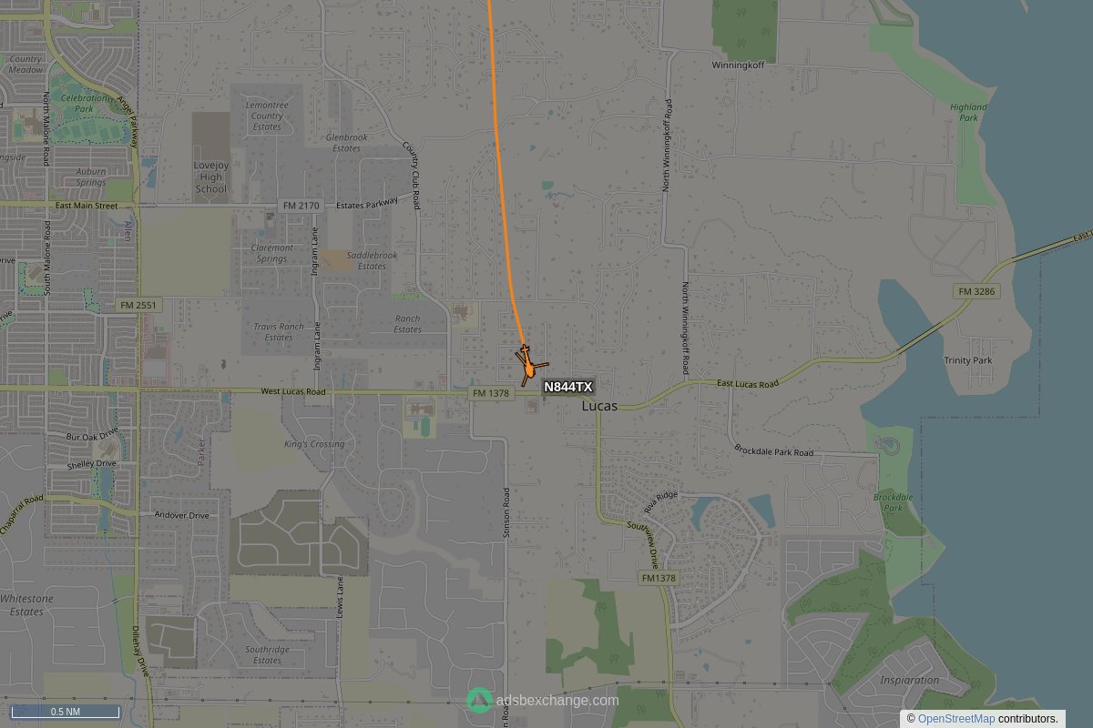 Police Overhead on Twitter "Texas DPS aircraft N844TX (a AS50) was seen near Lucas, TX at