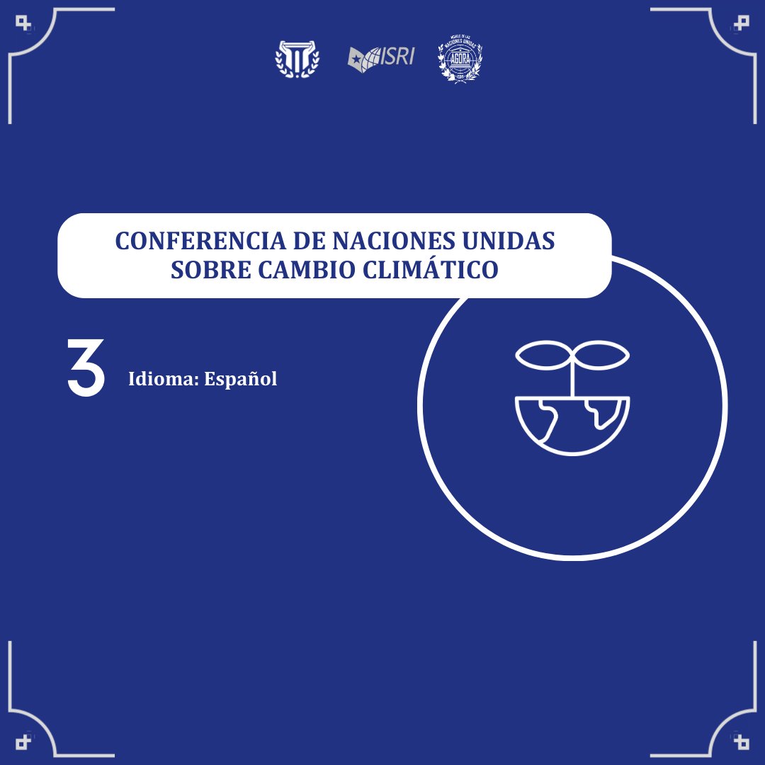 4/7 También sesionará en idioma español 🇪🇸 la Conferencia de Naciones Unidas sobre Cambio Climático COP-27 💚