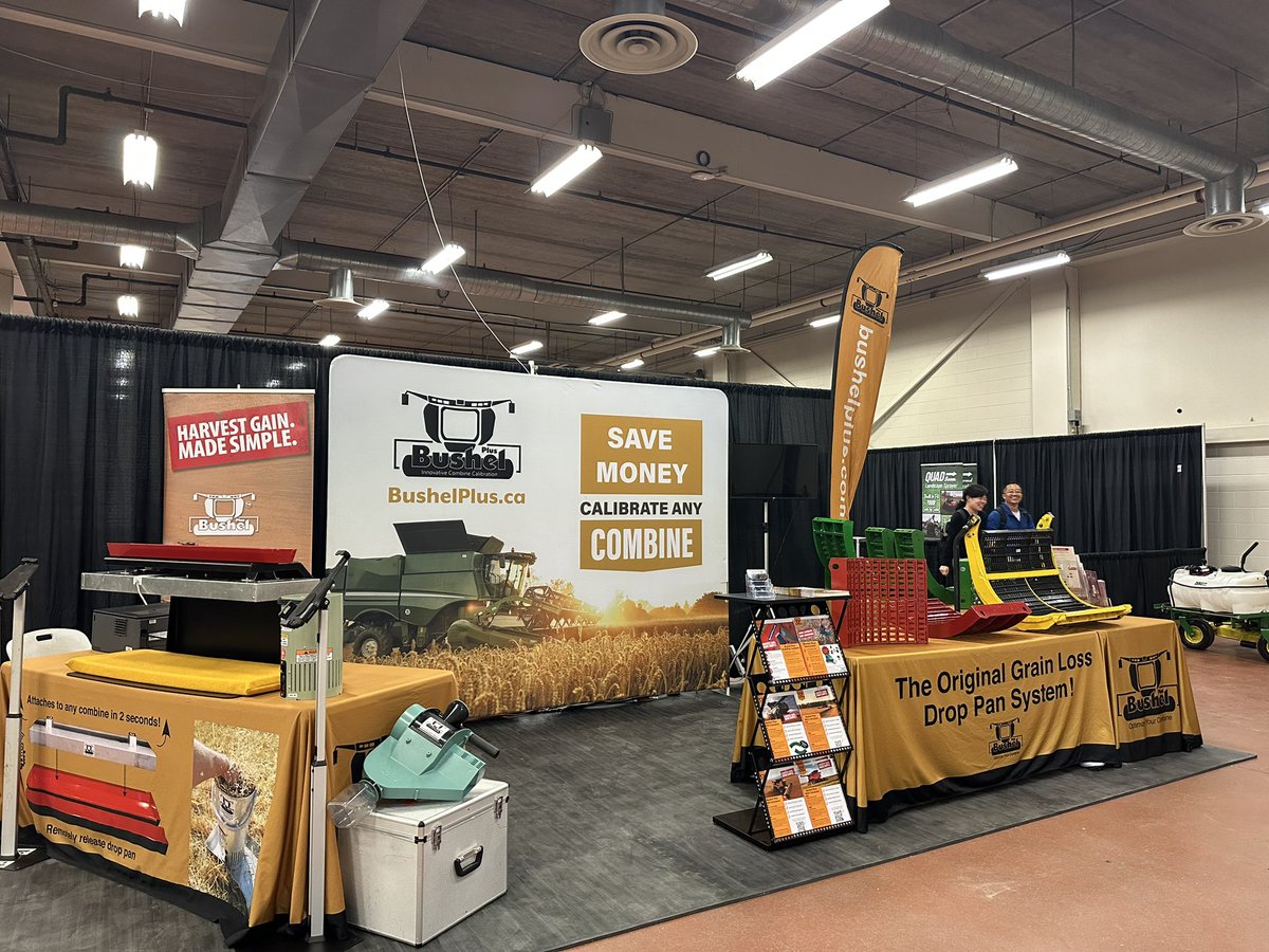 BushelPlus's tweet photo. Canada’s Farm Show - we’re ready for ya! We’re all set to talk everything harvest optimization at booth 80102/80003 in Banner Hall 8! 🌾
#bushelplus #bushelplusharvestloss #madconcaves #harvestseason #canadasfarmshow #AgTwitter https://t.co/fpetG9wNT1