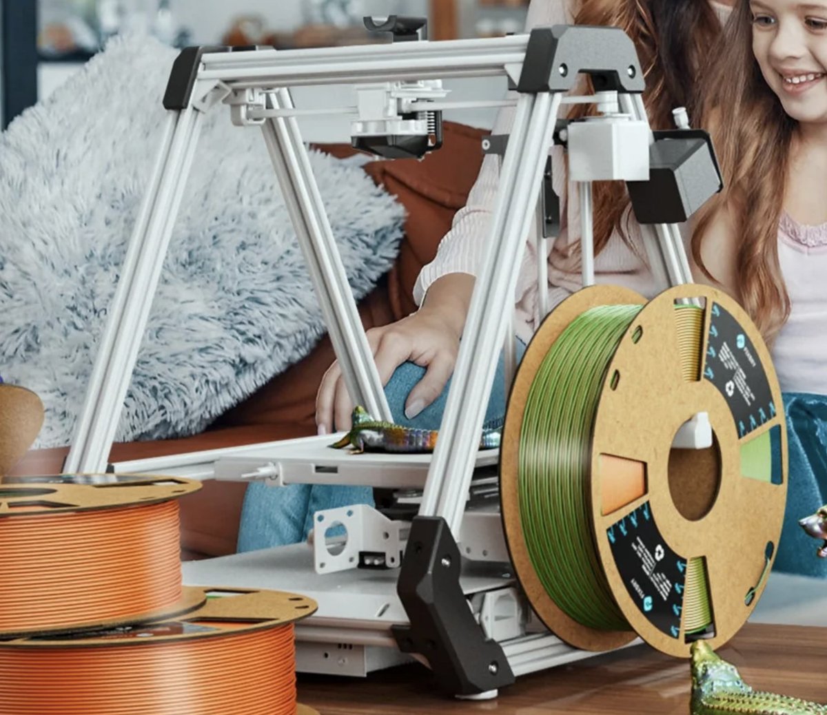AndrewASink's tweet photo. Speaking of generative art: 

I think this is the first AI-generated 3D printer I've seen in marketing material! 🤖

It looks OK at first glance but the more you look at it, the weirder it gets. https://t.co/H86ZYYbcxW