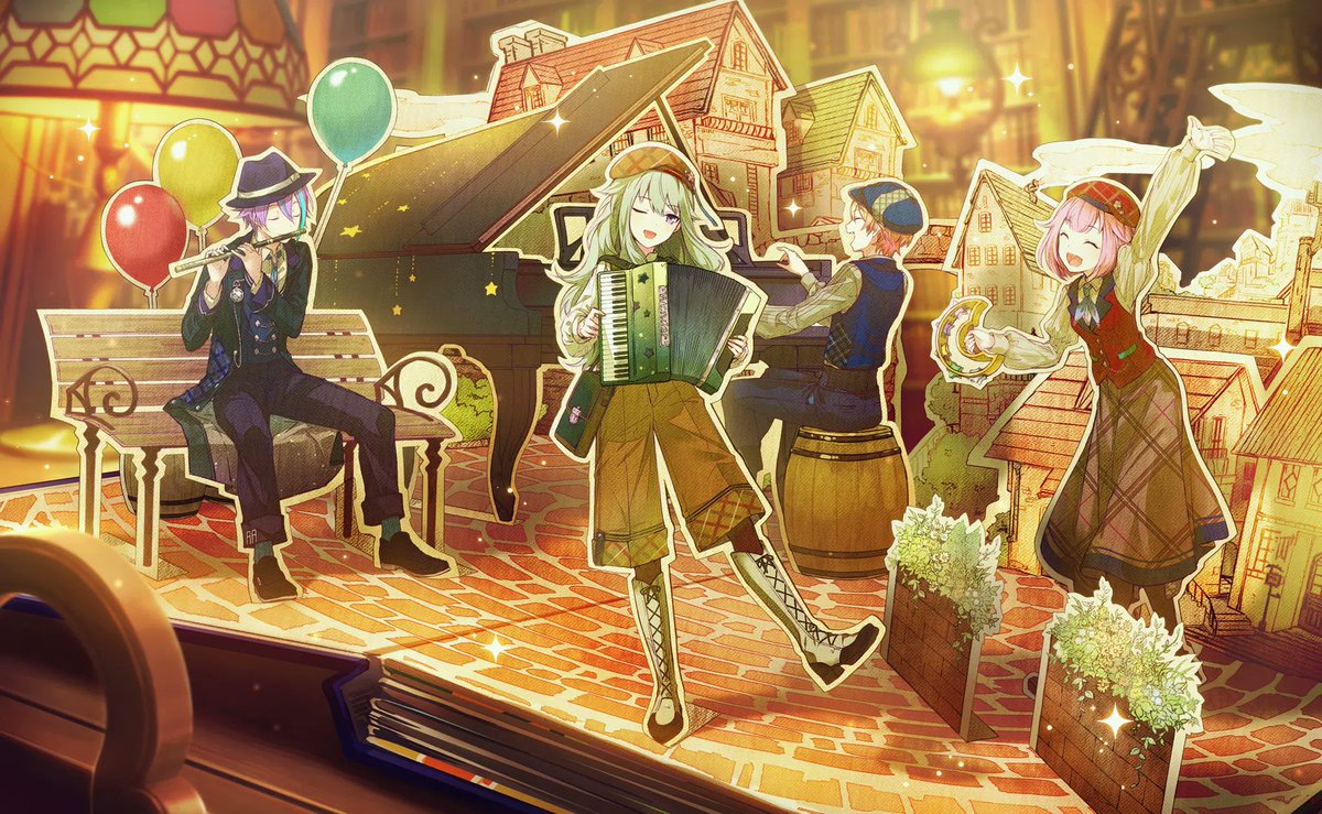 _Asellus's tweet image. 좀 전에 안 건데
텐마 남매가 피아노 칠 때 동료들이 함께 웃으면서 연주해주는 일러가 세트로 있다...
심쿵사