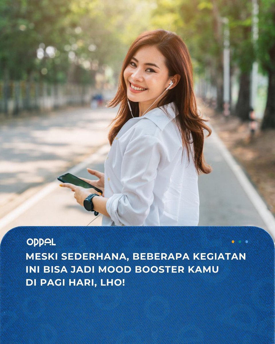 oppal_id's tweet image. Hai, Good Morning Oppal gengs! Siap buat menjalani hari ini? Pastinya harus selalu semangat ya!🌞🧚🏼‍♀️

Buat kamu yang masih usaha untuk naikin mood di pagi hari dan juga move on dari kasur, Minpal punya tipsnya nih, gengs! Cek di atas yuk🤩👆🏼

#oppal #moodbooster #TipsPagiPagi