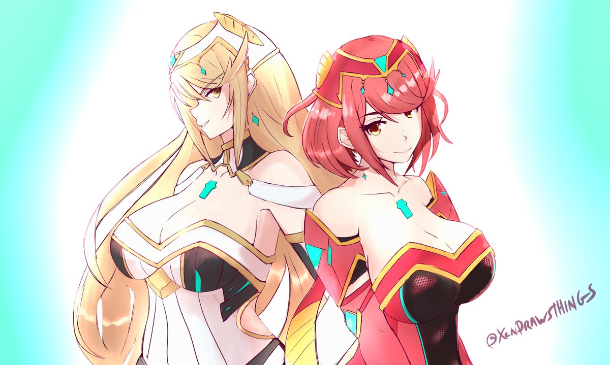 We’ve been waiting for a long time, your majesties.
❤️ 💛 

#pyra #mythra #Xenoblade2 #xenoblade3 #fanart