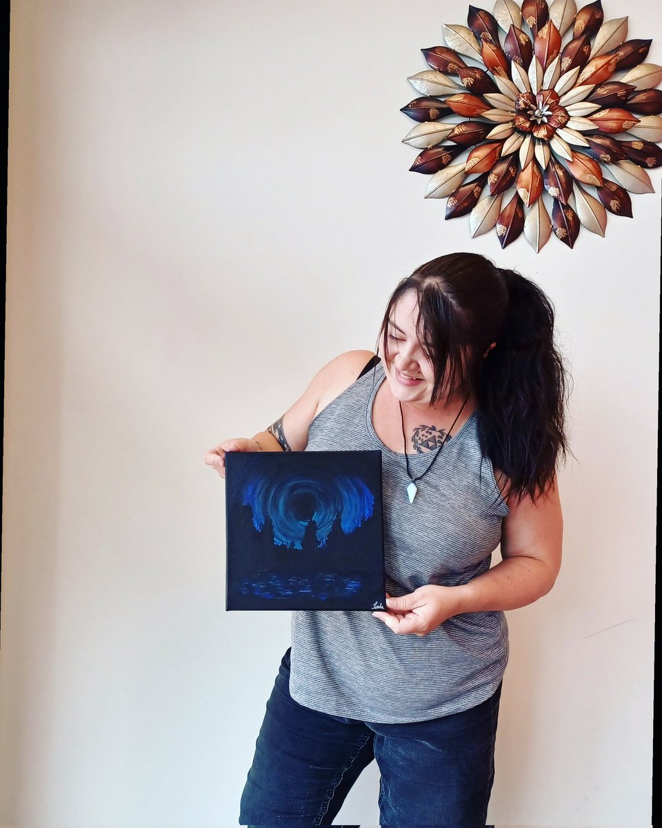 GelaRediger's tweet photo. Hi, my name is Gela, and I like to make a fucking mess with paints from time to time. 🙂 

https://t.co/dIBk2u6grU

#Art #Artist #Painter #Painting #AcrylicPainting #Landscape #Galaxy #BlackHole #Lake #River #Trees #PineTrees #Branches #Silhouette #Blue #Black #MeetTheArtist https://t.co/XLDXS61Z57