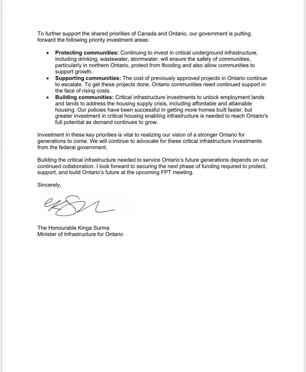 As Ontario’s Minister of Infrastructure, I will continue to advocate for new federal funding to protect, support, and build a stronger Ontario. 

Read my letter to Minister LeBlanc: