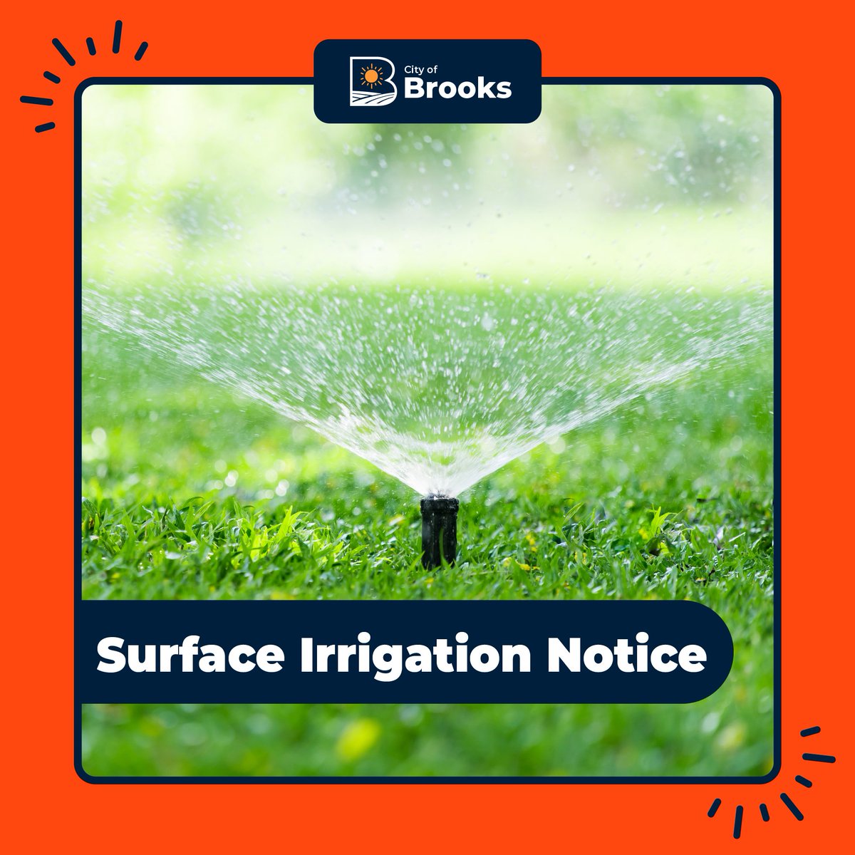 Irrigation has been turned off in the West End until further notice due to a break on 4th Ave W, between 5 St W and 6 St W.