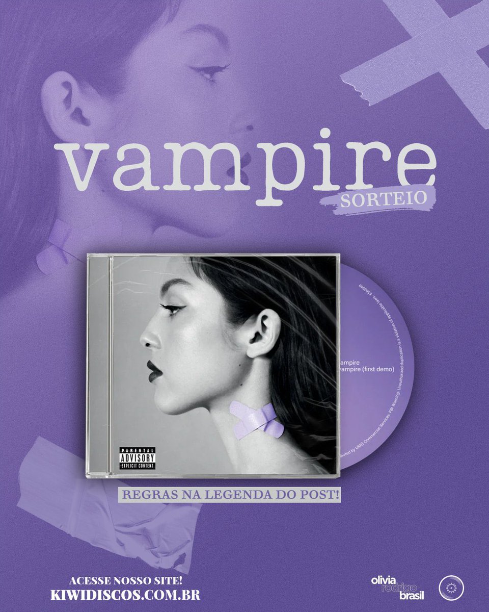 oliviarodrbr's tweet photo. Quer ganhar um CD de “vampire”, novo single de Olivia Rodrigo? Essa é sua chance!

Regras:
- Curtir e retweetar essa publicação;
- Estar seguindo o @oliviarodrbr e @KiwiDiscos;
- Marcar um amigo nos comentários.

O sorteio será realizado no dia 03/07, segunda-feira. Boa sorte! ☺️ https://t.co/Vo5y2jILnn