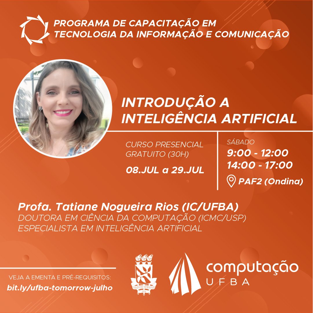computacaoufba's tweet photo. Capacitação de qualidade é no IC! 👩🏽‍🏫

A próxima etapa do programa de capacitação em TICs está com inscrições abertas até 25 de junho, para 4 cursos ministrados por professores (as) do IC. 📚

O edital e o formulário de inscrição estão disponíveis no site https://t.co/gKkyXKa5xQ https://t.co/JuQyr49iHV