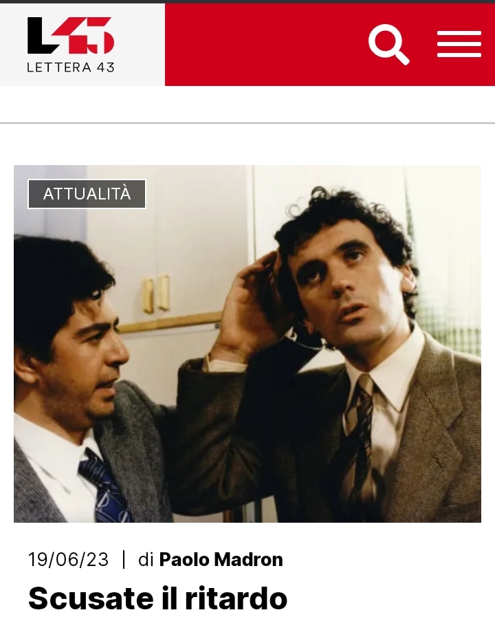 #Lettera43 è tornata e la sua anima è racchiusa nelle parole del nostro direttore Paolo Madron.
Felice e orgogliosa di farne parte, con umiltà e impegno. 

lettera43.it/lettera43-rito…

#news #attualità