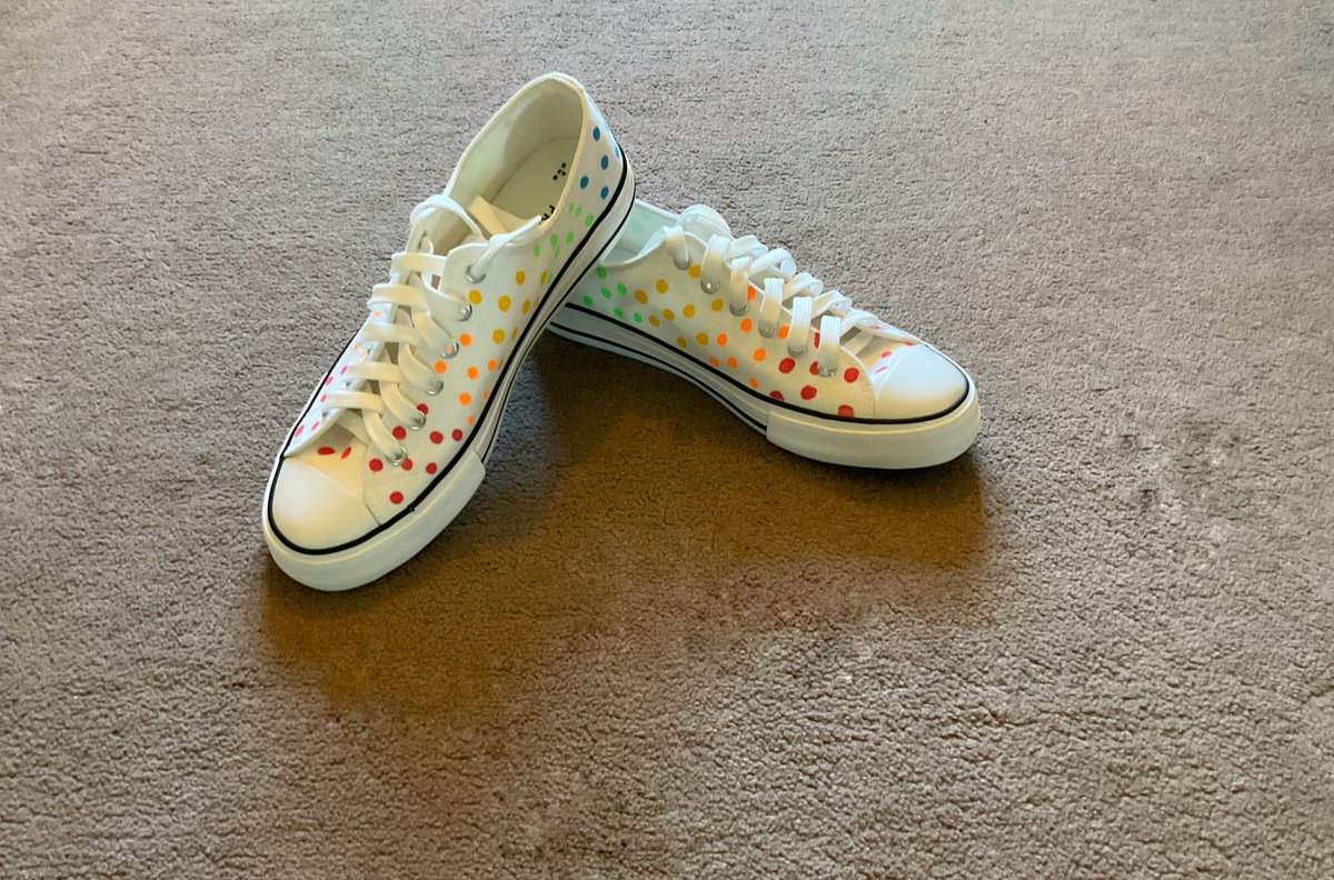 🏳️‍🌈 Designed to make a statement, these shoes are more than just footwear—they're a symbol of inclusivity, acceptance, and unity. 🌈❤️. These are  sized Adults UK8.  #YourBizHour #MHHSBD

etsy.com/uk/listing/123…