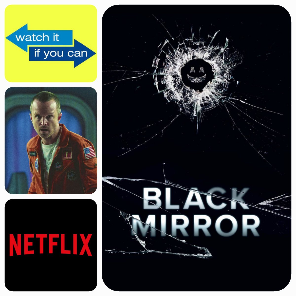 📺

Sooo, we watched a thing!

From the (twisted?) mind of Charlie Brooker - Season 6 of Black Mirror on @NetflixUK 

Not seen it yet? Then maybe...
just maybe #Watchitifyoucan 

#BlackMirrorS6 #Netflix #CharlieBrooker @charltonbrooker #BlackMirror #scifi #dark