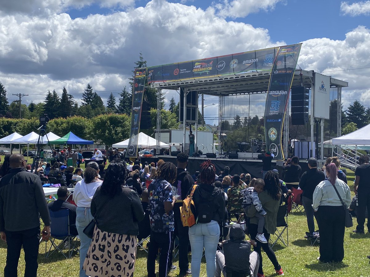 Beautiful Juneteenth celebration in Tacoma today! Great to see so many friends and community members honoring our history.