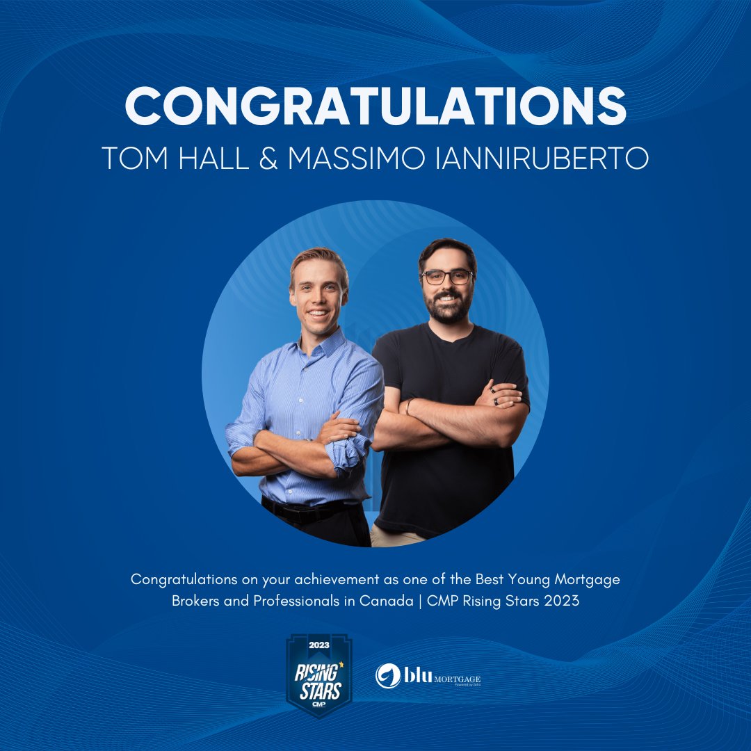 Congratulations to our incredible co-founders, Tom Hall and Massimo Ianniruberto, for being recognized as one of the Best Young Mortgage Brokers and Professionals in Canada | Rising Stars 2023! 🌟 

#RisingStars2023 #CMP #mortgagetech #mortgagecrm #mortgagebrokers #mortgageawards
