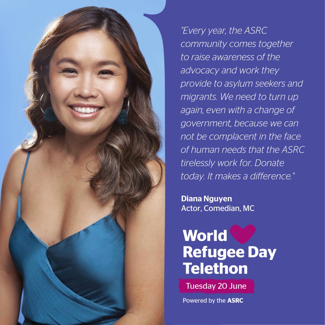 I am proudly supporting the @ASRC1 for their $1.2 million fundraiser! 
My mother was a Vietnamese Refugee and my mother always says, give back. 

Donate your money  donate.asrc.org.au/telethon and support the Asylum Seeker Resource Centre.
@Kon__K
#ASRCTelethon #WorldRefugeeDay