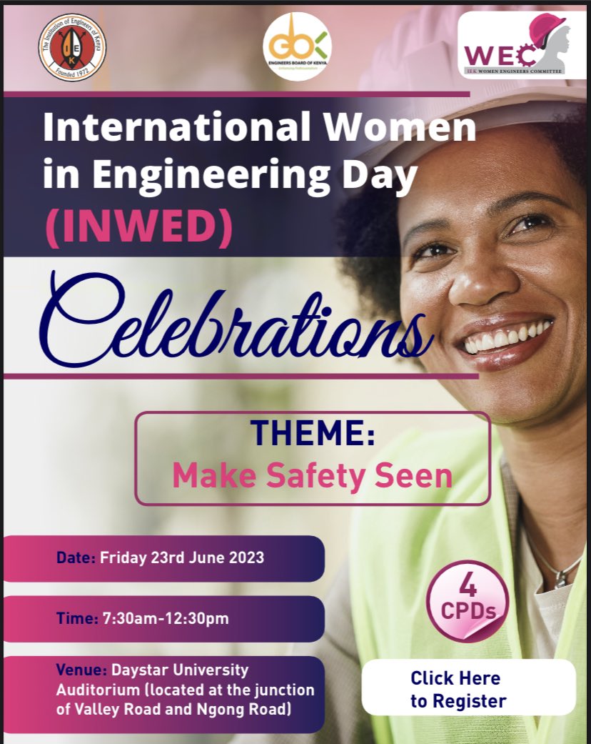 Celebrating the amazing things women engineers are doing in Kenya and all over the world #INWED @TheIEK @EngineersBoard @KenyaFraternity