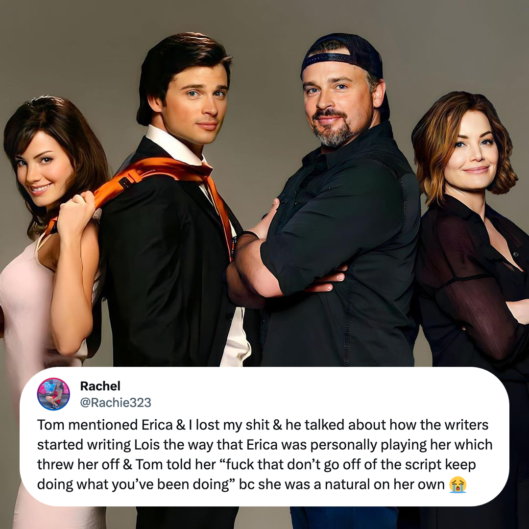 📸 | Tom Welling knew right from the start. Erica Durance is the best! 🩷 #Smallville #Clois