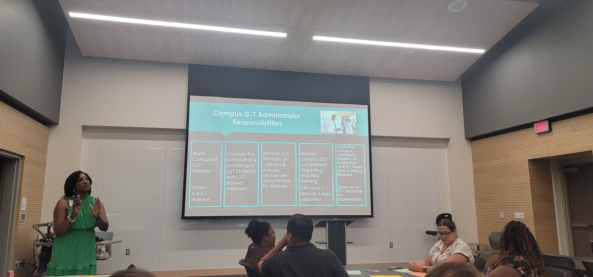 As always, we had a fantastic GT training for GT Administrators with the great @CBeardGT! Thank you for your wonderful leadership and support so that we ensure that all truly means all! #GiftedandTalented #Bethelight #Excellenceforall @gisdnews