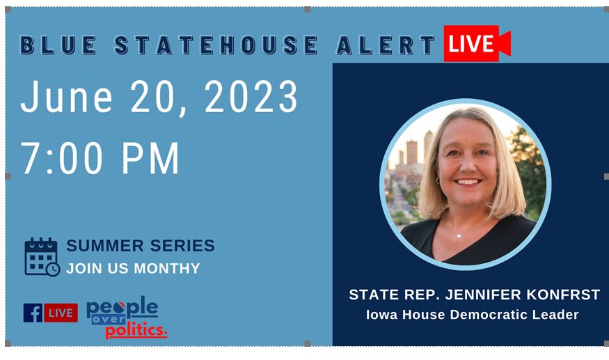 UrbAreaDems's tweet image. Join House Dem Leader Jennifer Konfrst for Blue Statehouse Alert Live. She'll be talking about the big Iowa Supreme Court ruling on Reproductive Freedom and what might come next. Join on ZOOM bit.ly/42SyaZY or watch live on Facebook bit.ly/444ATAw