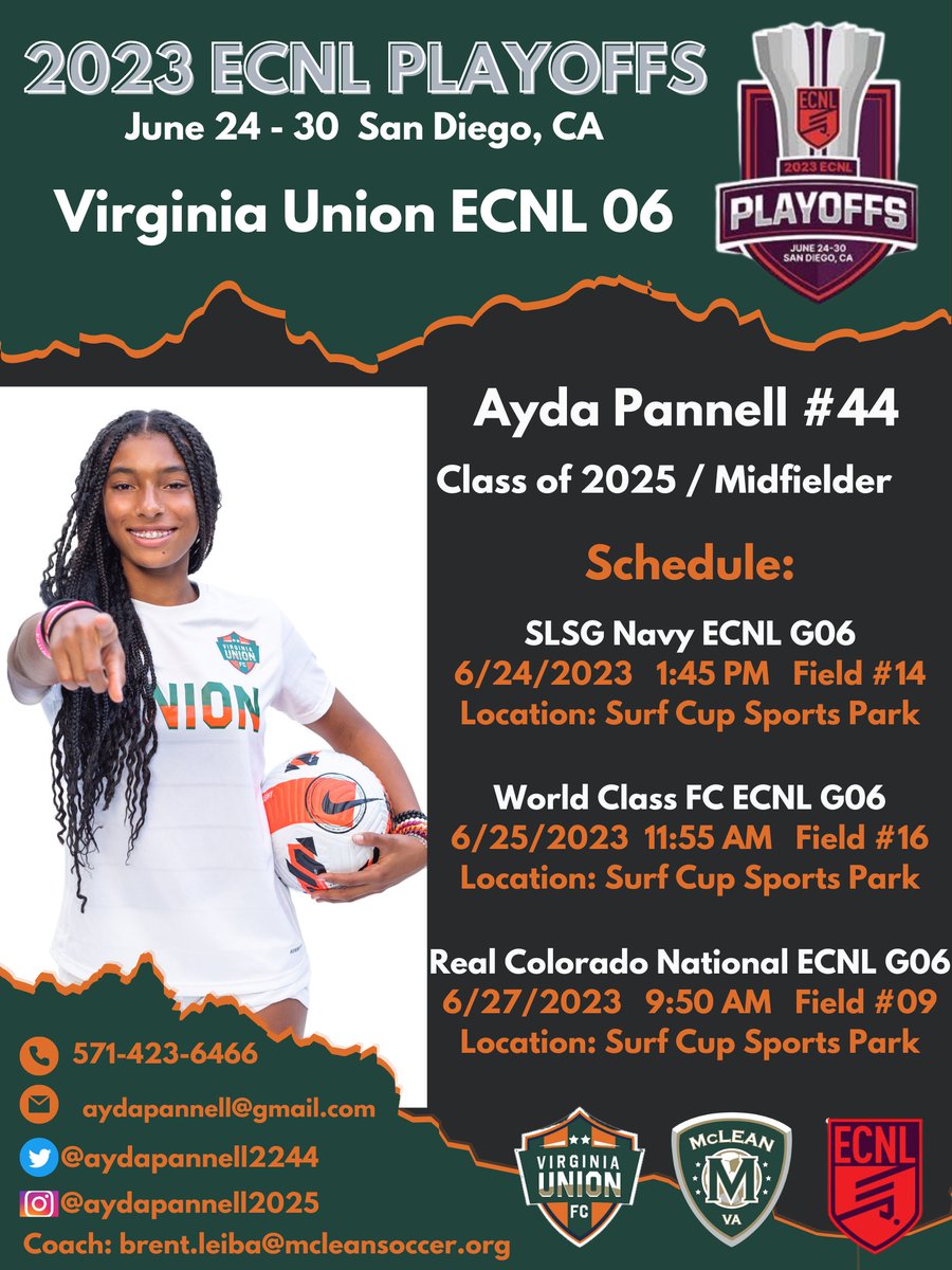 Ayda Pannell (@aydapannell2244) on Twitter photo Looking forward to traveling to San Diego for ECNL Nationals! Let's go @VaUnionFC! <a href="/UnionECNL/">Union ECNL Girls Recruiting</a> Looking forward to traveling to San Diego for ECNL Nationals! Let's go @VaUnionFC! <a href="/UnionECNL/">Union ECNL Girls Recruiting</a>