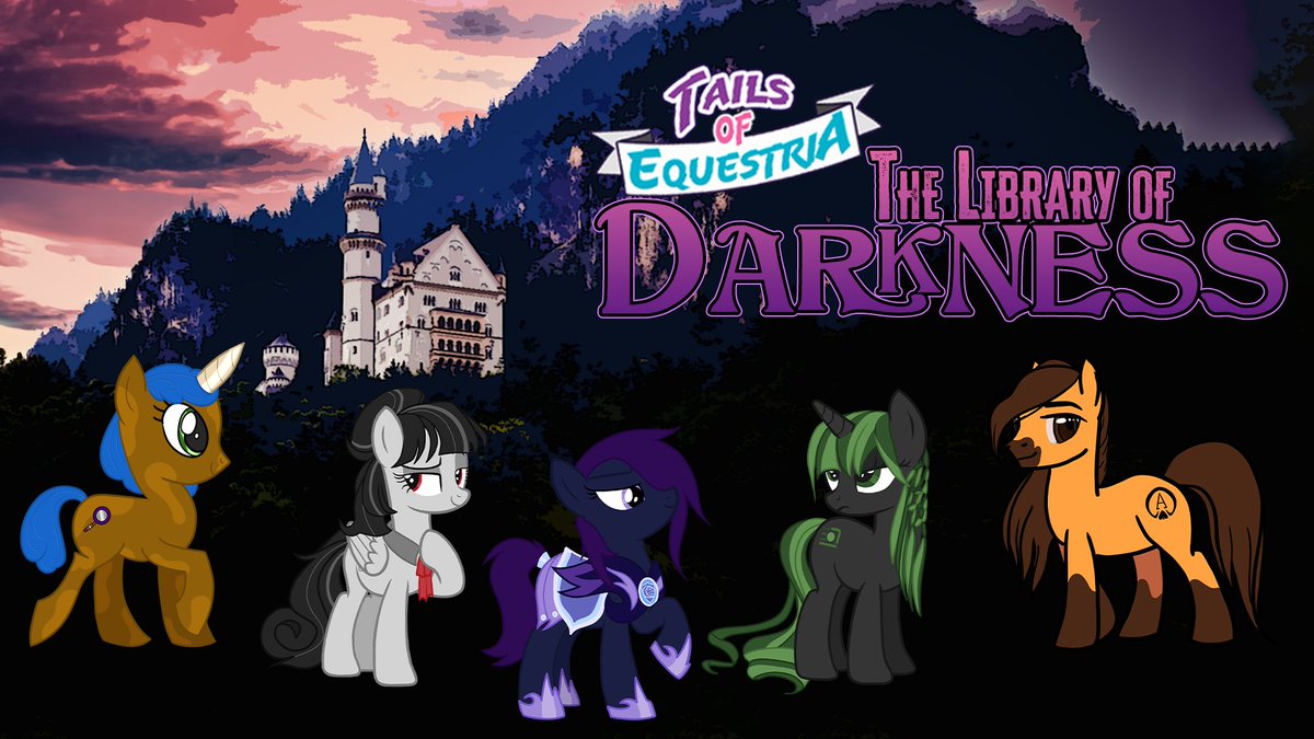 r4cstream's tweet photo. They're here to stirrup trouble!!
Join the ponies Wild Ace ♠️, Sapphic Heart 🔍, Dark Vision🧩, and Midnight Thimble🪡 as they search for a magical book in the Library of Darkness.
@/chaos.pixie93 takes the reins in this #TailsofEquestria oneshot this Saturday at 3.30pm EST https://t.co/07Fux2RDjg