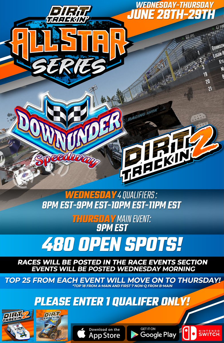 dirt_trackin's tweet photo. It's time for AllStars next week! 

Questions about AllStars?
Click HERE https://t.co/vBWLLO8O6I

#dirttrackin #dirttracklife #superlatemodel #dirtlatemodel #dirttrackracing @FlySquirrelGame https://t.co/fkmhctliDB