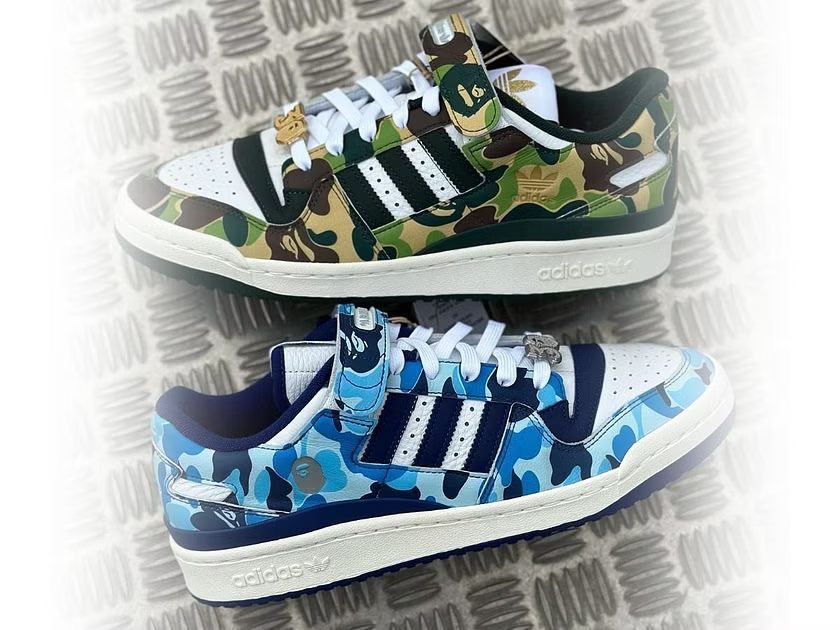 sneakerhuddle's tweet photo. Ad: BAPE x adidas Forum Low sizes restocked   

Green Camo 
https://t.co/zFCZl9M6wI 

Blue Camo 
https://t.co/EfNjfcC87J https://t.co/kFDEhkYRzE