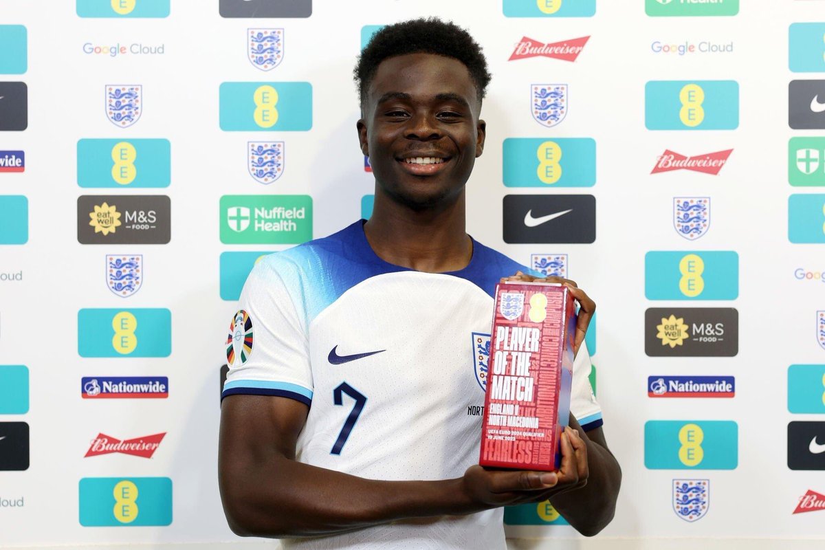 📸Bukayo Saka named Player of the Match for his performance tonight 🔥💥