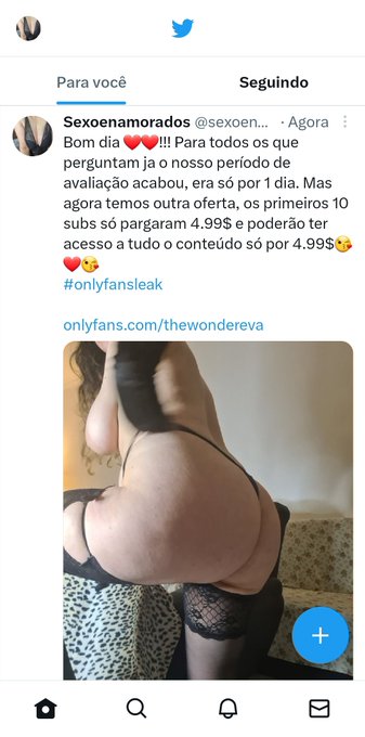 Boa noite gente!!! Oferta para os primeiros 10 subscritores s&oacute; por 4.99$...❤️🤭❤️ conte&uacute;do todos os dias<a href="/tag/onlyfans"class="tags"><span>#onlyfans</span></a><a href="/tag/onlyfansbabe"class="tags"><span>#onlyfansbabe</span></a>