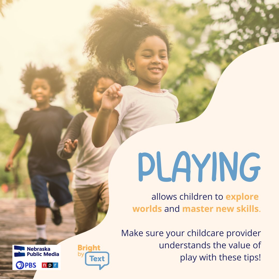BrightbyText's tweet photo. Learn more about the power of play from Step Up to Quality shared by our partners at NET:
https://t.co/vrrSSNu8O9
#BrightByText #parentingtips #momlife #dadlife #parenting #parentinghacks #familylife #parentingwin #raisingkids #momtips #kidsactivities #momsofinstagram https://t.co/nNNRNhUulB