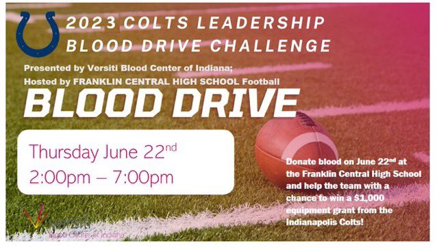 This Thursday help save a life and donate blood at FCHS! #WeAreFlashes #ChargeUp⚡️