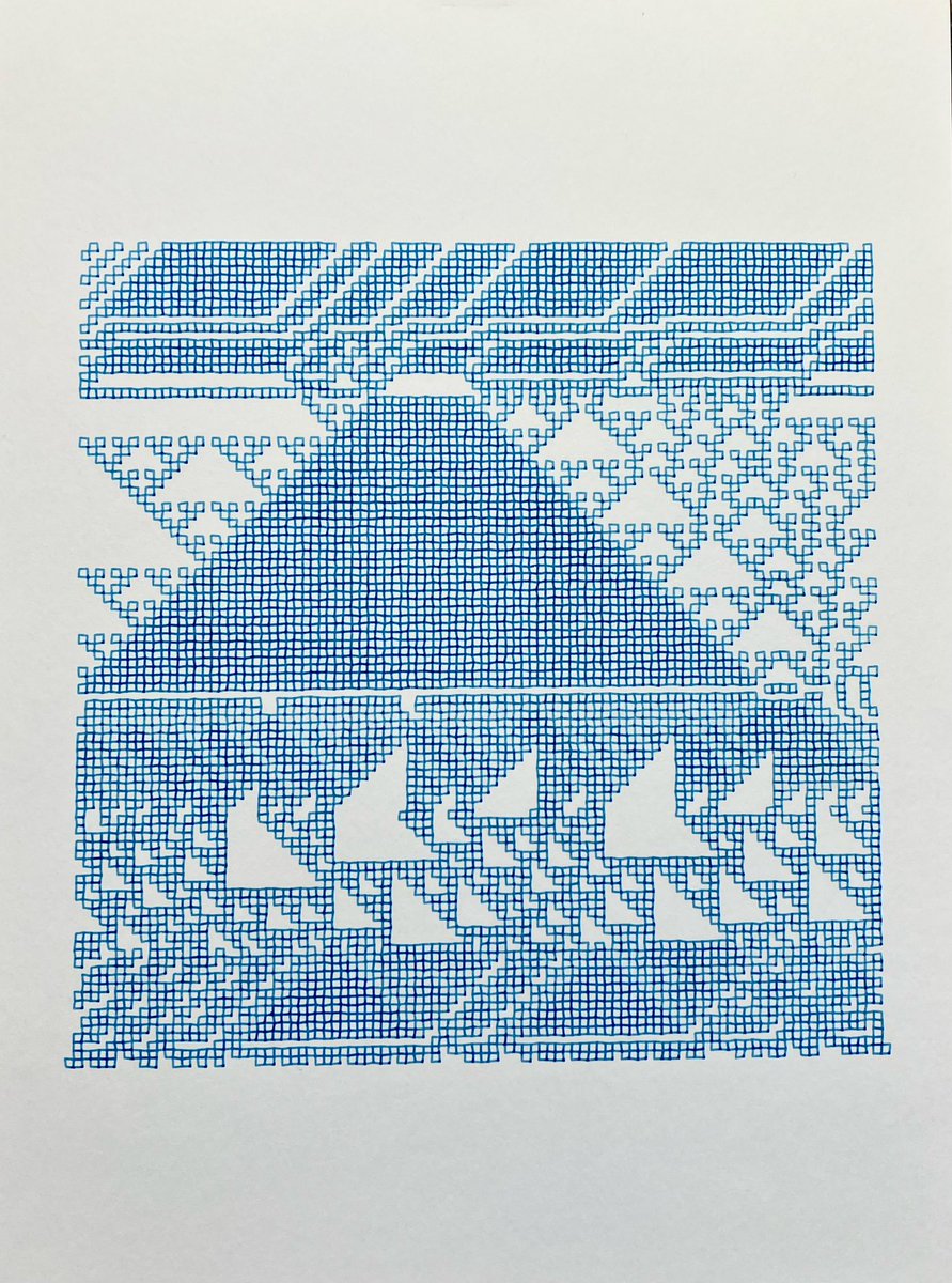 Pixel0Symphony's tweet image. #plotparty Day 7

Blue ink on White! Since my SO said they see mountains with a flotilla in the foreground, I haven’t been able to unsee it 😄

Sol on #FXHash in less than 48 hours!

#p5js #generativeart #nft #art #penplotter #plottertwitter #axidraw