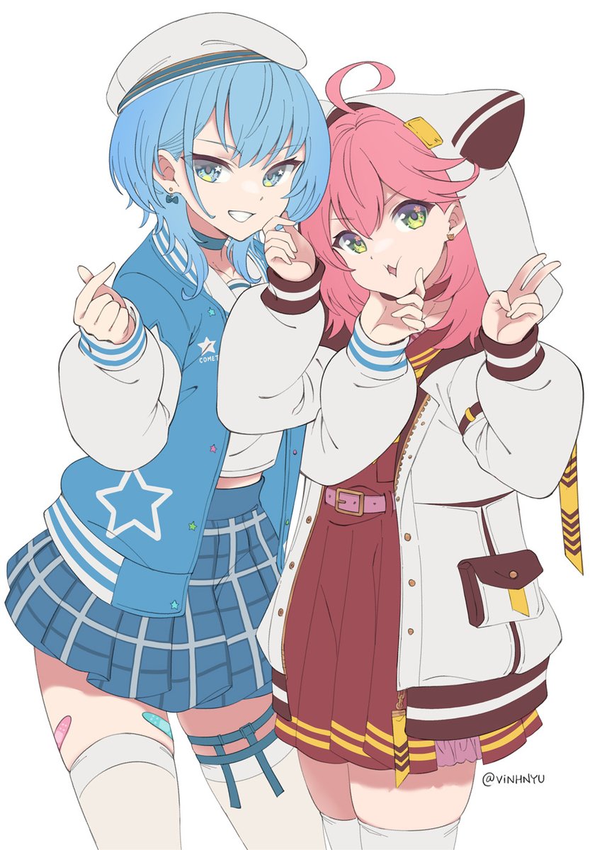 星街すいせい ,さくらみこ 「WIP 2」|vinhnyuのイラスト