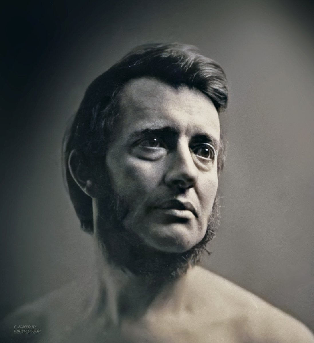 The first known portrait was taken in 1839. This stunning photo by Albert Sands Southworth was taken just 5 years later (when neck-beards were the height of fashion!) Although it almost 180 years old, it transcends the centuries to retain an amazing, dramatic power even today.