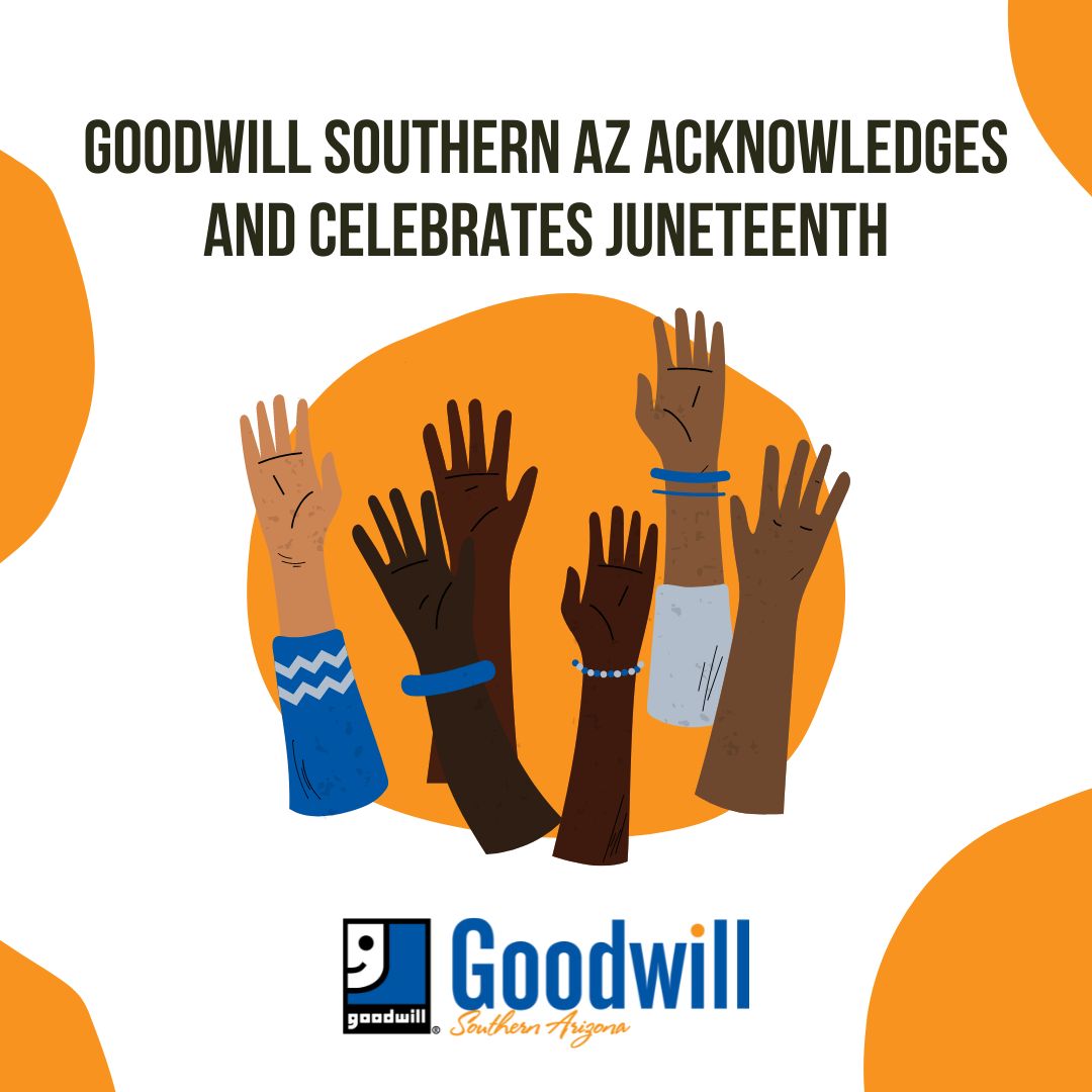 goodwillsouthaz's tweet image. Happy Juneteenth.
What is it?
Juneteenth marks our country’s second independence day. It commemorates  the day when the last enslaved people in the country were informed of their freedom.

#juneteenth #commuityfirst #supportothers #dogood #goodwill #tucsonaz