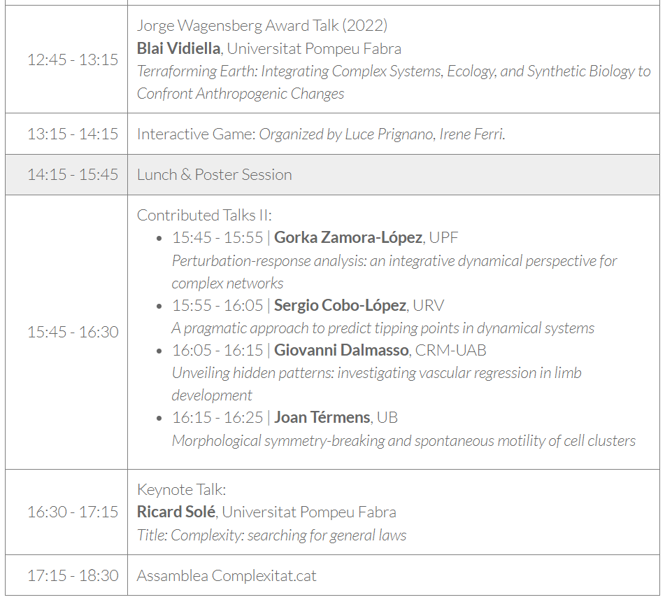 complexitatcat's tweet photo. Look at our exciting program! 😍
#complexitatDay starting in less than 36 hours! ⌛️
Waiting for you! 

But please 🙏 register before coming! 
It's now or never!! https://t.co/Q2ScOz6uHP