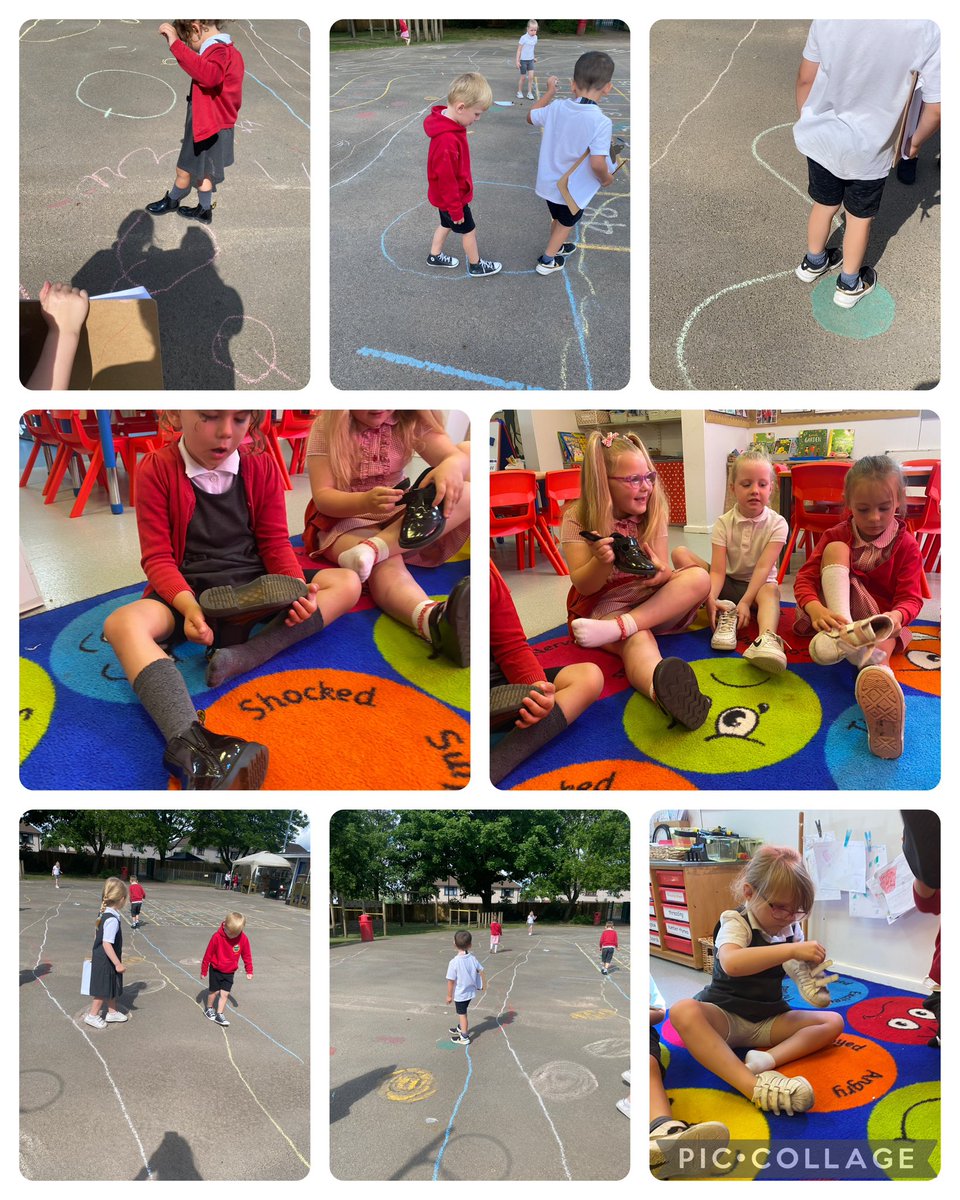 Early Years Unit (@nursery_hps) on Twitter photo We used our feet for measuring! After finding out our shoe sizes and making comparisons for fun, we drew chalk shapes on the yard, estimated and measured them by counting our steps from a starting point. We recorded our findings. <a href="/EAS_EarlyYears/">EAS Early Years</a> <a href="/EAS_Numeracy/">EAS Numeracy</a> We used our feet for measuring! After finding out our shoe sizes and making comparisons for fun, we drew chalk shapes on the yard, estimated and measured them by counting our steps from a starting point. We recorded our findings. <a href="/EAS_EarlyYears/">EAS Early Years</a> <a href="/EAS_Numeracy/">EAS Numeracy</a>