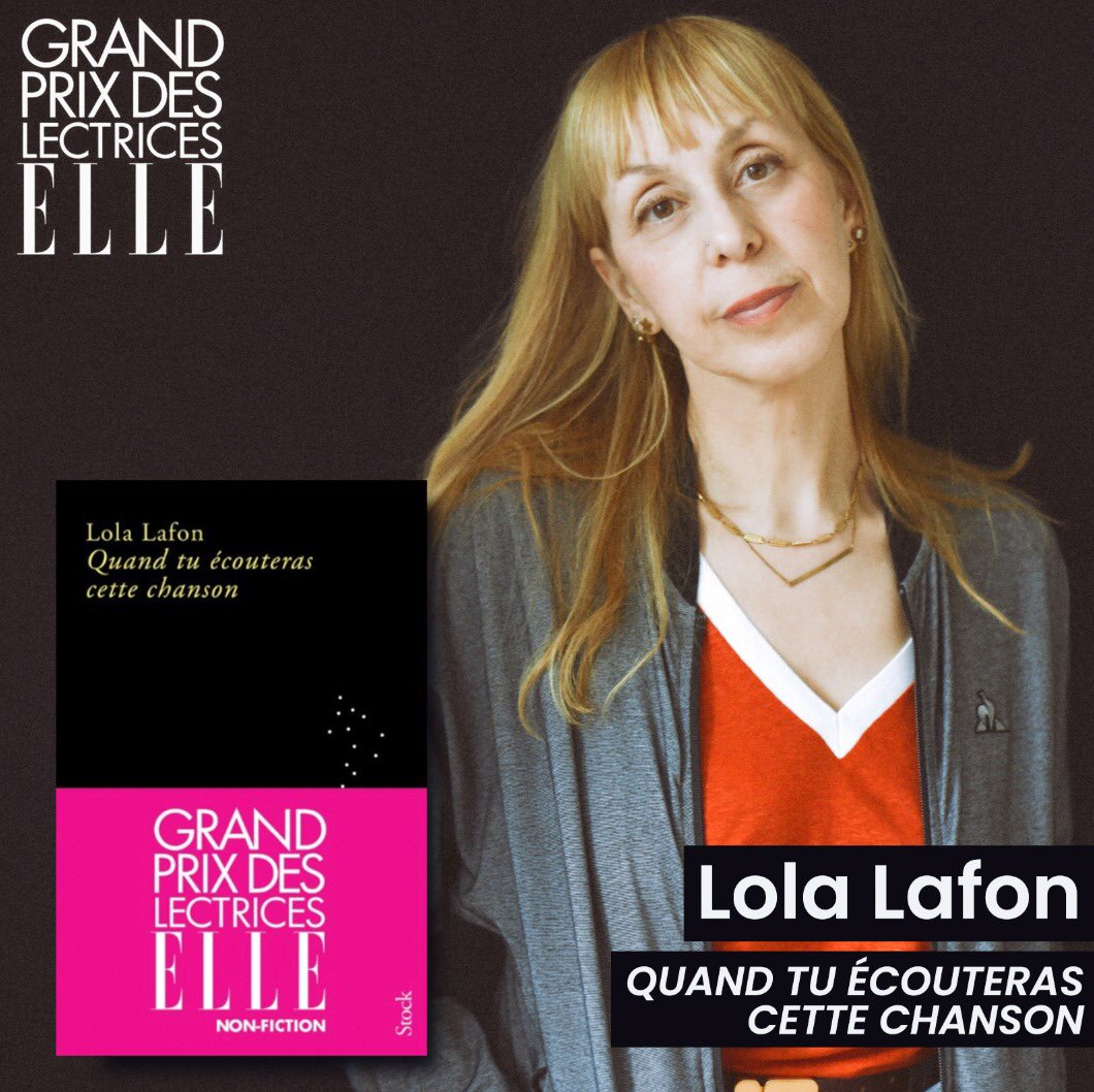 🏆 LOLA LAFON, GRAND PRIX DES LECTRICES ELLE 2023 DANS LA CATÉGORIE NON-FICTION. <a href="/ELLEfrance/">ELLE</a> <a href="/EditionsStock/">Éditions Stock</a>