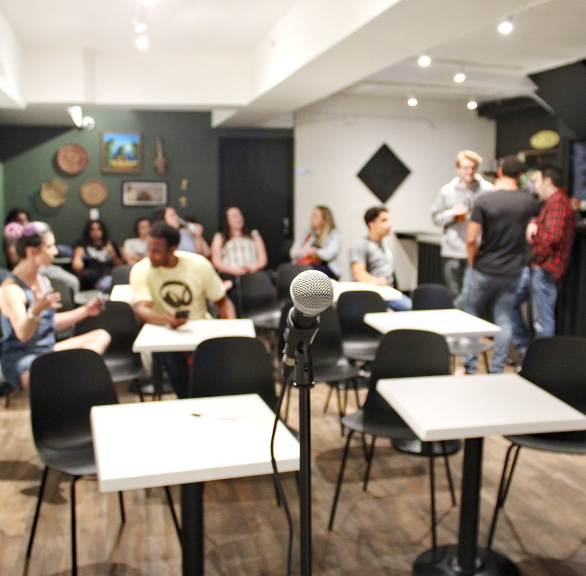 The view from behind the mic sure is a good one, you should come and see! Highly Laffinated is tonight, sign-up at 7:30PM, starting at 8PM!