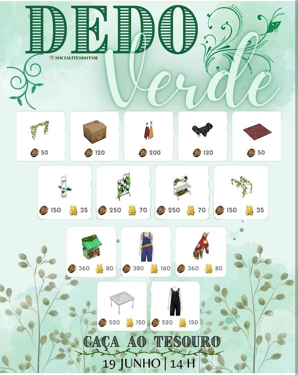 Socialitesdotsm's tweet photo. O Caça ao Tesouro "Dedo Verde" chegou trazendo muitas plantinhas e itens para cuidarmos do nosso jardim.

Bora colocar a mão na massa, galera! Digo, terra!

O que você achou dos prêmios desse evento?
Comenta aqui! 👇
#TheSimsMobile https://t.co/8lSGzsctxk